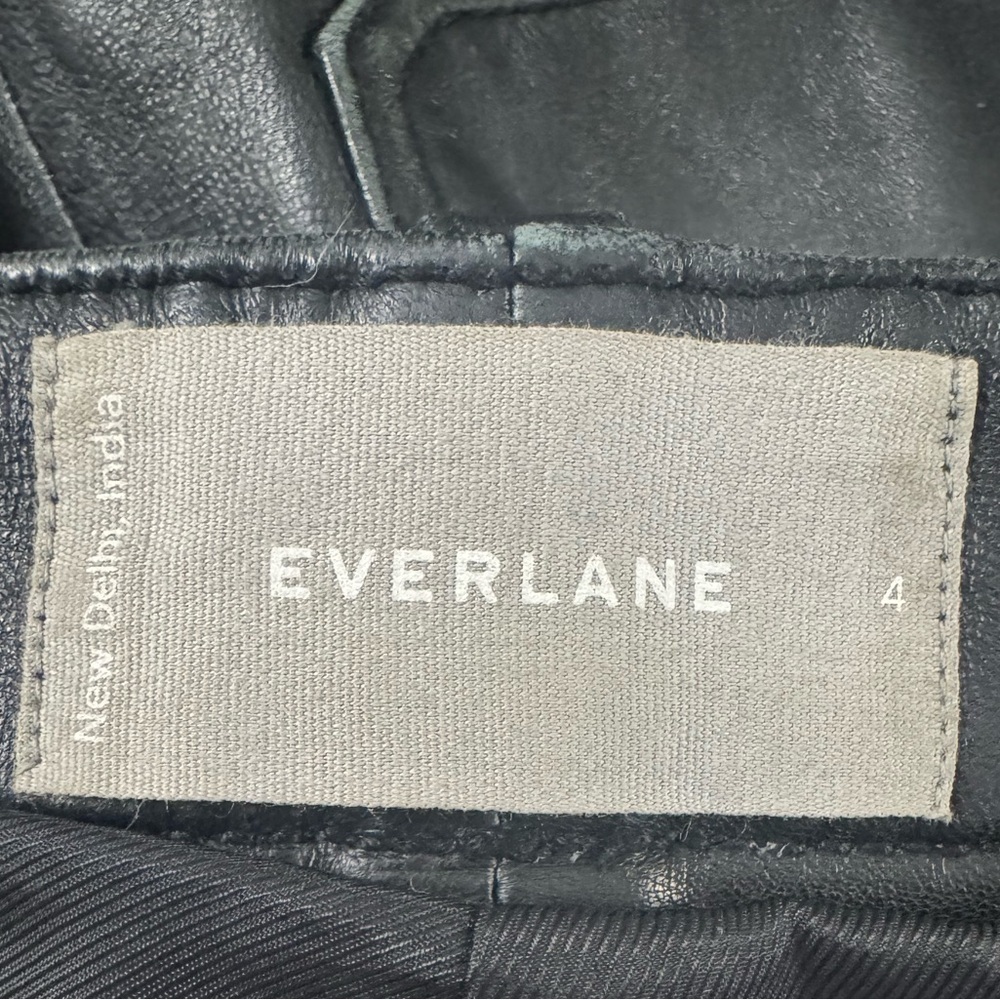 Everlane The Leather Pants Black Size 4 - Picture 3 of 4